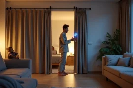 Roommate ajusta biometria de porta portátil em quarto dividido